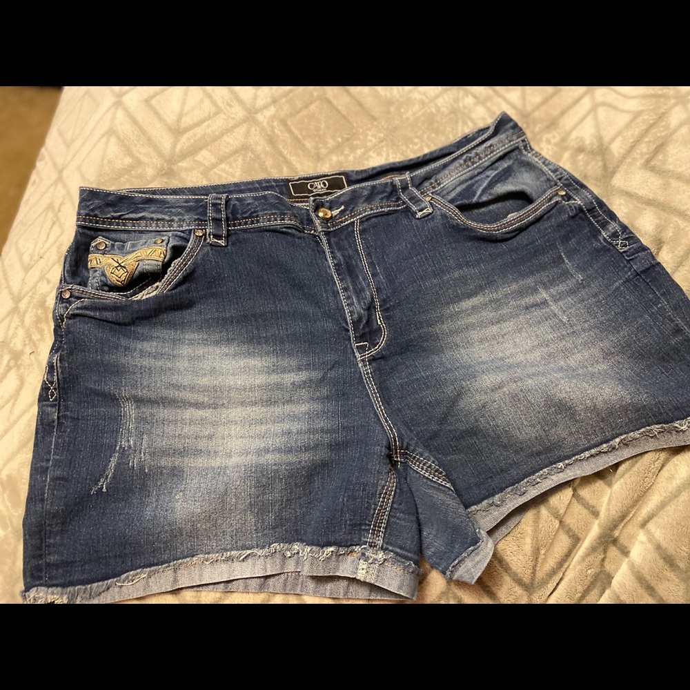 Plus size denim shorts